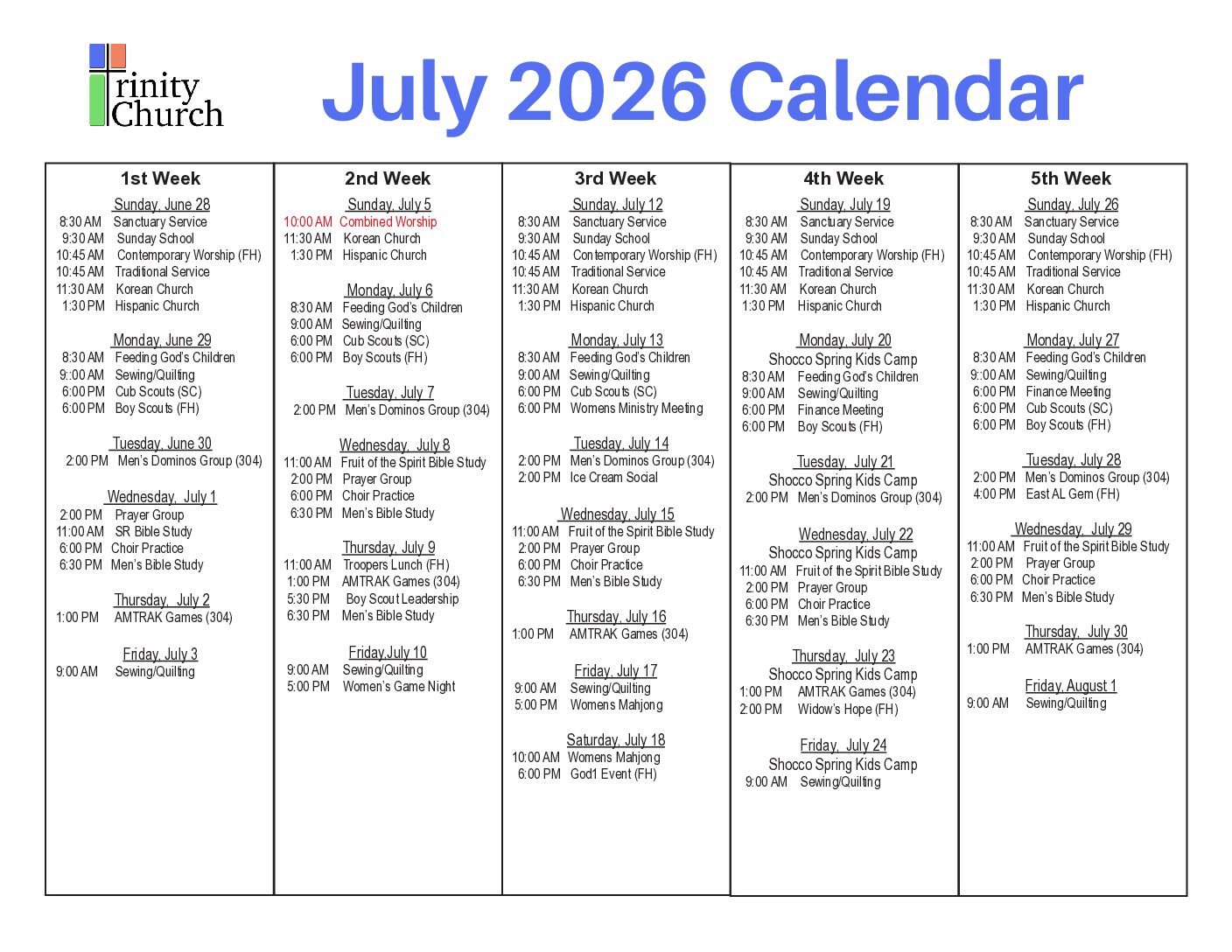 Events Calendar